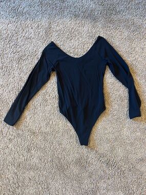 lululemon athletica Black Long-Sleeve Scoop-Neck Bodysuit